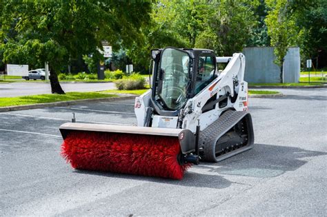 skid steer street sweeper for sale|skid steer angle broom attachment.